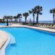 Two huge pools and two Jacuzzis. One of each is heated.