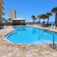 Pool, tiki bar and beach.